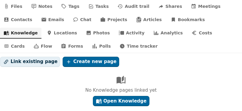 collectives integration tab active in the OpenRegister integrations view