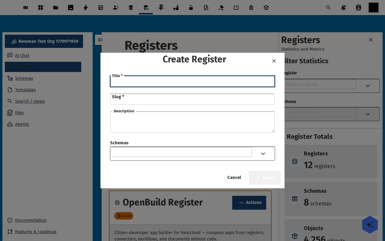 Register fields filled in